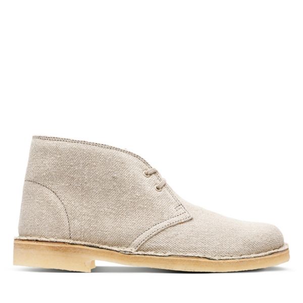 Clarks Womens Desert Boot Ankle Boots Beige | UK-8625197 - Click Image to Close